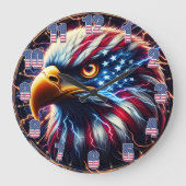 Majestät Eagles Große Wanduhr (Vorderseite)