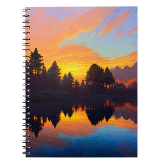 Majestät eines orangen Sonnenuntergangs Notizblock (Vorderseite)