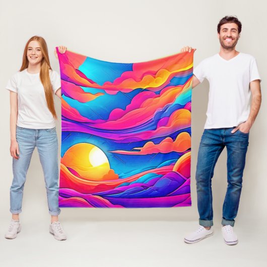 Majestät eines Sonnenuntergangs Fleecedecke (Beispiel)