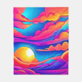 Majestät eines Sonnenuntergangs Fleecedecke (Vorderseite)