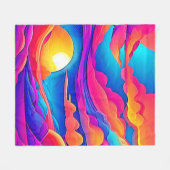 Majestät eines Sonnenuntergangs Fleecedecke (Vorderseite (Horizontal))
