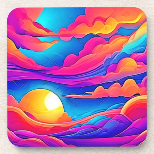 Majestät eines Sonnenuntergangs Getränkeuntersetzer (Vorderseite)