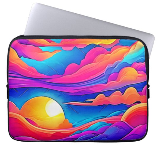 Majestät eines Sonnenuntergangs Laptopschutzhülle (Vorderseite)
