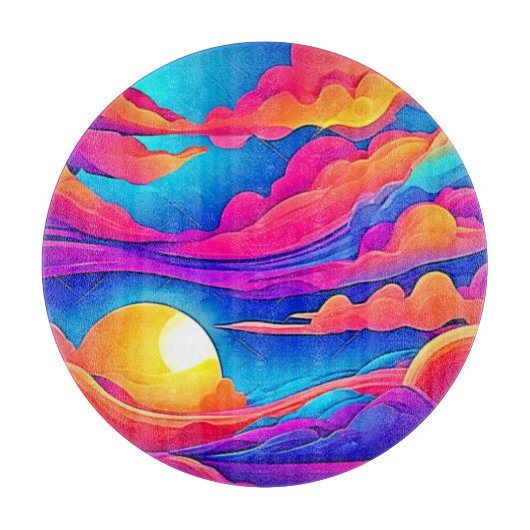 Majestät eines Sonnenuntergangs Schneidebrett (Vorderseite)