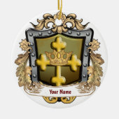 Majestät Familienwappen Nachname Sonderanfertigung Keramik Ornament (Vorne)