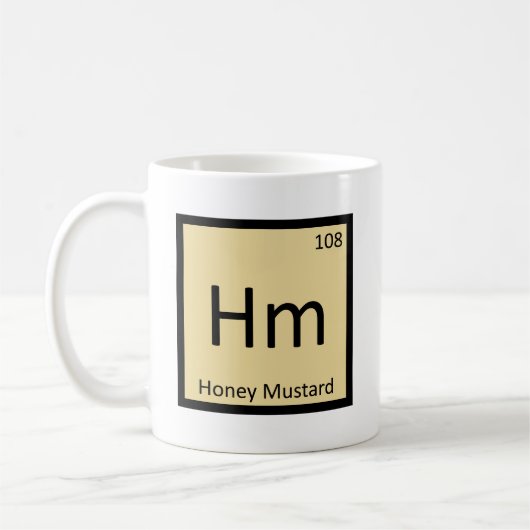 Majestät - Honig-Senf-Chemie-Periodensystem-Symbol Kaffeetasse (Links)