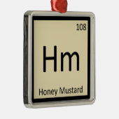 Majestät - Honig-Senf-Chemie-Periodensystem-Symbol Silbernes Ornament (Rechts)