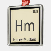 Majestät - Honig-Senf-Chemie-Periodensystem-Symbol Silbernes Ornament (Links)