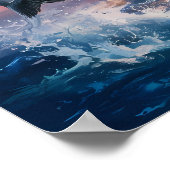 Majestät im Flug: Adler steigt über Fisch Poster (Ecke)