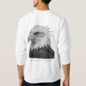 "Majestät in Monochrom - Adlergrafik" Sweatshirt (Rückseite)