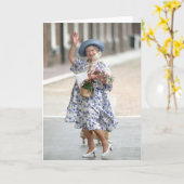 MAJESTÄT Königin Elizabeth die Königin Mutter 1988 Karte (Gelbe Blume)
