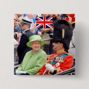 MAJESTÄT Königin Elizabeth-Herzog von Edinburgh Button