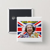 MAJESTÄT Königin Elizabeth II Button (Vorne & Hinten)