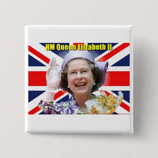 MAJESTÄT Königin Elizabeth II Button (Vorderseite)