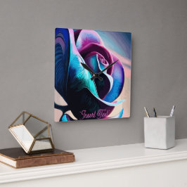 Majestät Mitternacht: Die dunkle Schönheit der sch Quadratische Wanduhr