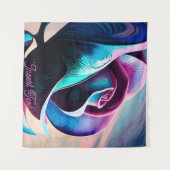 Majestät Mitternacht: Die dunkle Schönheit der sch Wandteppich (Vorderseite (Horizontal))