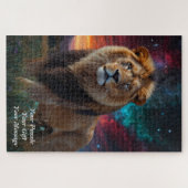 Majestät - Regal Lion Under a Starry Sky Puzzle (Horizontal)
