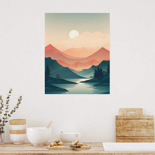 Majestät: Sunlit River Journey Poster (Küche)