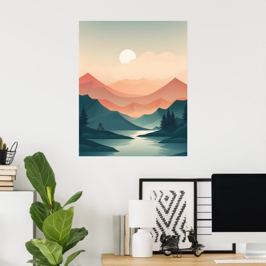 Majestät: Sunlit River Journey Poster (Heimbüro)