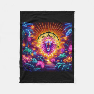 Majestät The Lion Neon Jungle BLANKET Fleecedecke