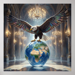 Majestät über der Glaskugel Poster