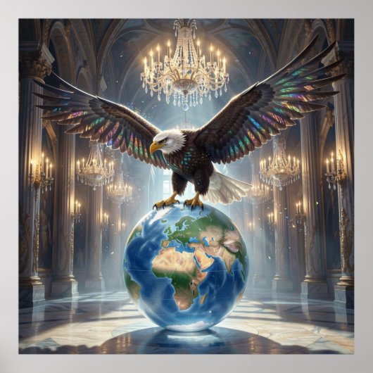 Majestät über der Glaskugel Poster (Vorne)