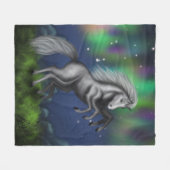 Majestät von Sleipnir: Odins achtbeiniger Steed Fleecedecke (Vorderseite (Horizontal))