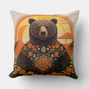 Majestätiger Braunbär Kissen