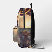 Majestätiger im Wald Bedruckter Rucksack (Rechts)