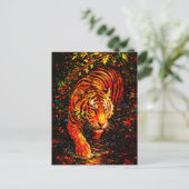 Majestätiger im Wasser Farbiger Spritzer Postkarte (Stehend Vorderseite)