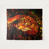 Majestätiger im Wasser Farbiger Spritzer Wandteppich (Vorderseite (Horizontal))