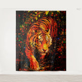 Majestätiger im Wasser Farbiger Spritzer Wandteppich (Vorderseite)