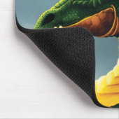 Majestätiger Smaragdgrüner Drache Fantasy Mousepad (Ecke)
