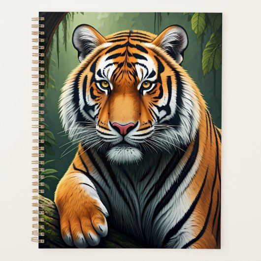 Majestätiger Tiger im Dschungel Planer (Vorderseite)