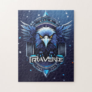 Majestätiges Adler-Logo-Puzzle Künstlerische Tie Puzzle