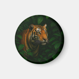 Majestätiges bengalisches Tiger-Dschungelporträt W Magnet
