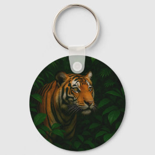 Majestätiges bengalisches Tiger-Dschungelporträt W Schlüsselanhänger