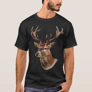 Majestätiges Hirschporträt mit großen Geweihen T-Shirt