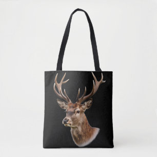 Majestätiges Hirschporträt mit großen Geweihen Tasche