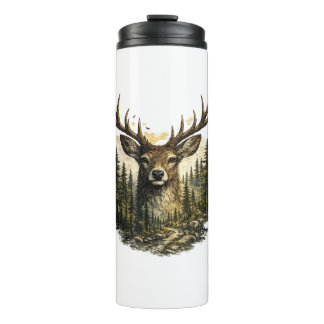 Majestätiges Hirschwald-Abenteuer Natur/Beobachten Thermosbecher