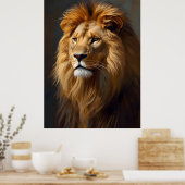 Majestätiges Löwenporträt Poster (Küche)