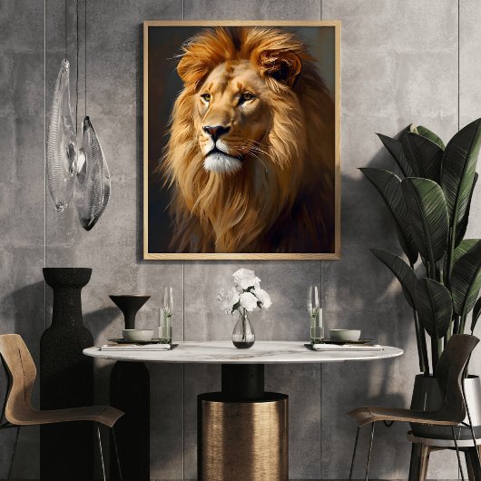 Majestätiges Löwenporträt  Poster
