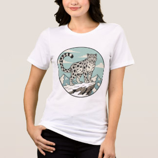 Majestätiges Schneeleoparden-T-Shirt Tri-Blend Shirt