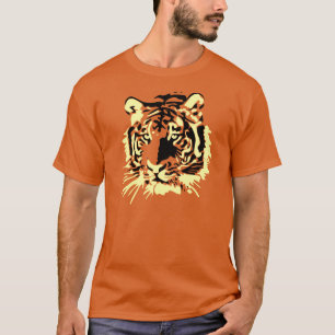 Majestätiges Tigergesicht Detaillierte Tierweltkun T-Shirt