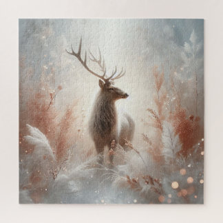 Majestätiges Winterhirsch-Puzzle Puzzle