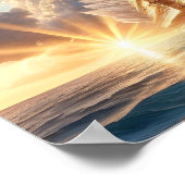 Majestätisch von Rom entworfenes Schiff im Sonnena Poster (Ecke)