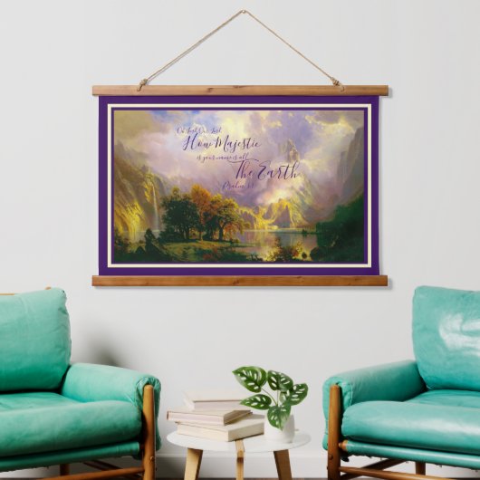 majestätisch wandteppich mit holzrahmen (Wohnzimmer)