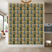 Majestätische ägyptische Hieroglyphen und Lotus Ti Fliese