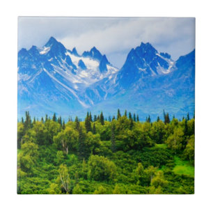 Majestätische Alaska-Berge Fliese