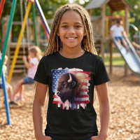 Majestätische amerikanische Bisons & patriotische